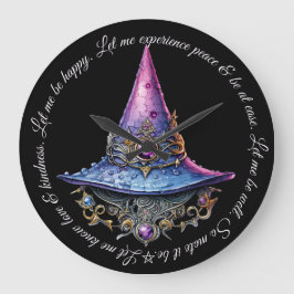 Relógio Grande Crie O Seu Próprio Chapéu De Bruxa, Rosa Púrpura, 