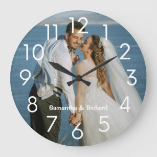 Relógio Grande Crie Seu Nome Personalizado Foto De Casamento