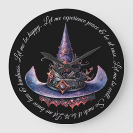 Relógio Grande Crie Seu Próprio Chapéu Celestial Laranja Roxo