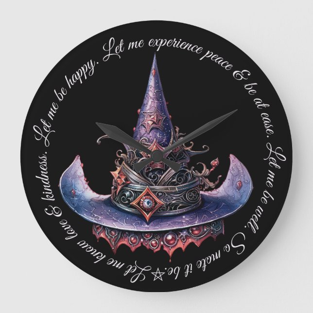 Relógio Grande Crie Seu Próprio Chapéu Celestial Laranja Roxo (Frente)