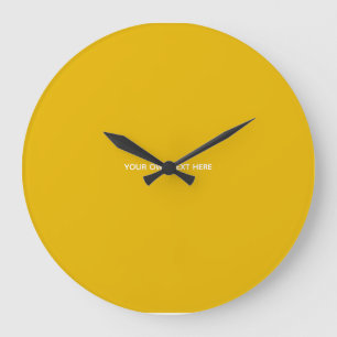 Relógio Grande Crie Seu Próprio Design Amarelo Personalizado