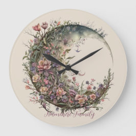 Relógio Grande Crie Seu Próprio Luar Floral de Rosas Românticas