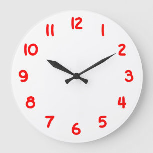 Relógio Grande Crie seu próprio número vermelho