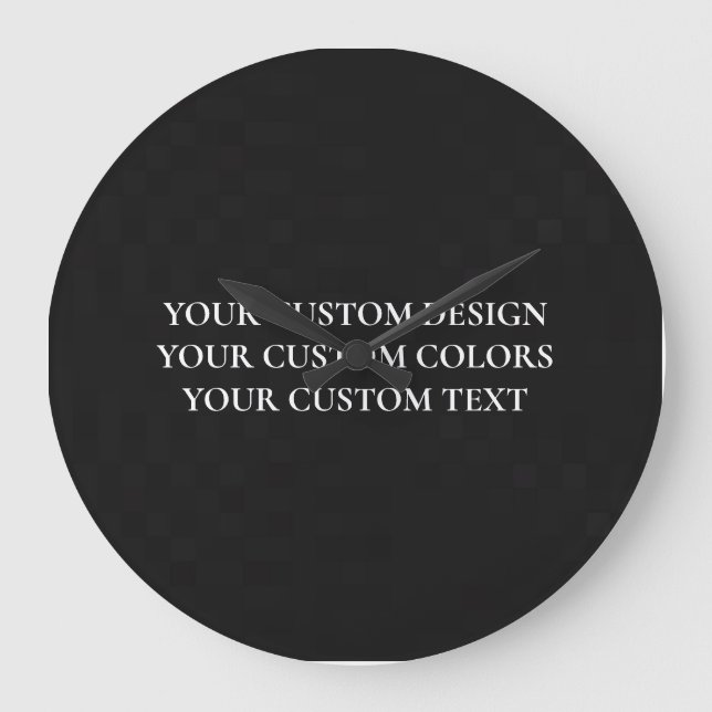 Relógio Grande Crie seu próprio personalizado (Frente)