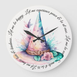 Relógio Grande Crie Seu Próprio Primavera Rainbow Floral Witat Ha