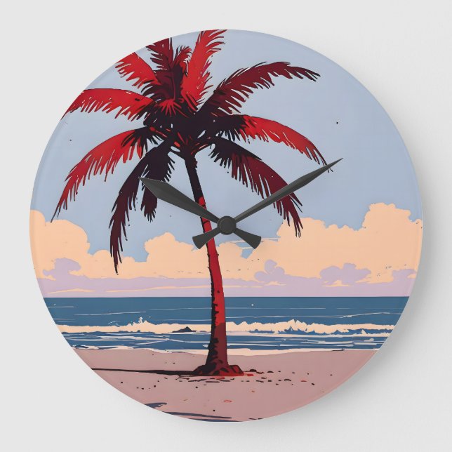 Relógio Grande Crimson Coastline (Frente)