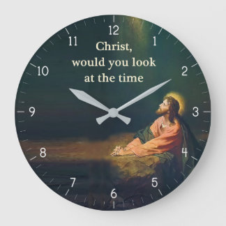 Relógio Grande Cristo você poderia olhar para o Time Engraçado