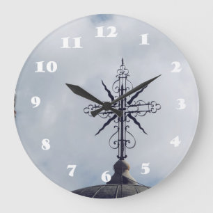 Relógio Grande Cross in the Skies Wall Clock