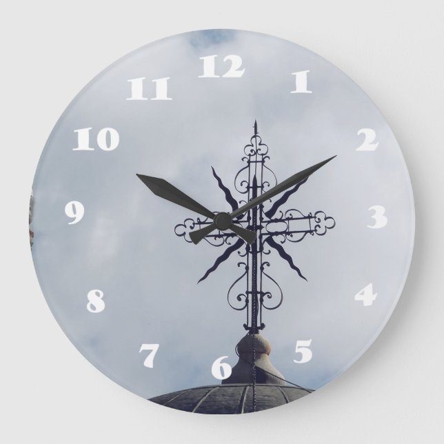 Relógio Grande Cross in the Skies Wall Clock (Frente)