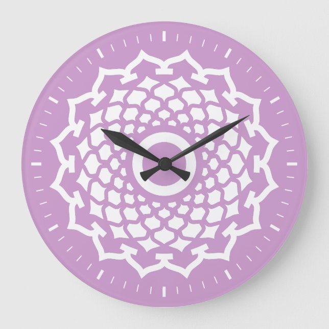 Relógio Grande Crown Chakra Energy Wall Clock (Frente)