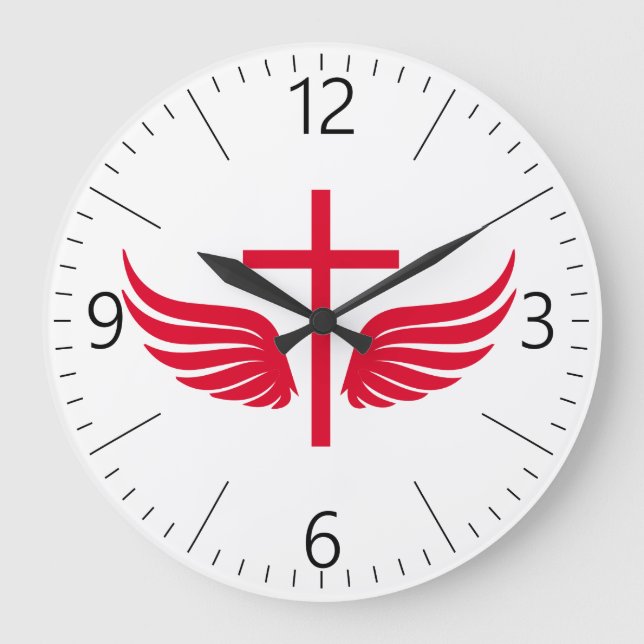 Relógio Grande Cruz cristã (Frente)