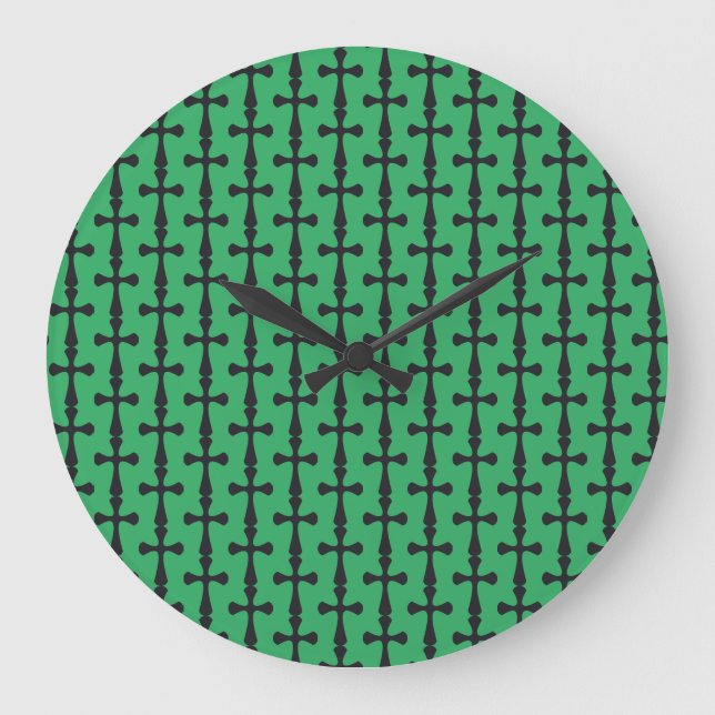 Relógio Grande Cruz Minimalista Moderna Arte Cristã Contemporânea (Frente)