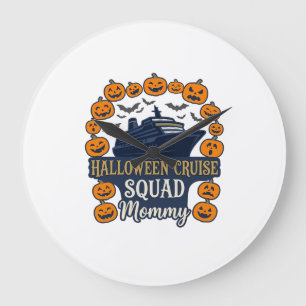 Relógio Grande Cruzeiro de Halloween Equipe Mamãe Navio Abóboras