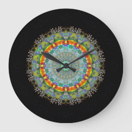 Relógio Grande Crystal Mandala Wall Clock