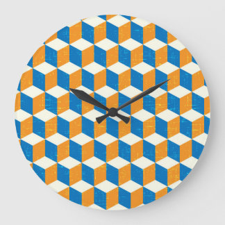 Relógio Grande Cubos retrorisométricos, ilusão geométrica