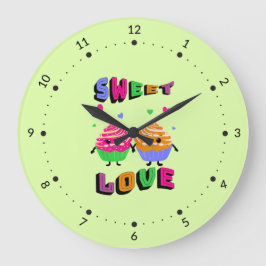 Relógio Grande Cupcakes bonitos