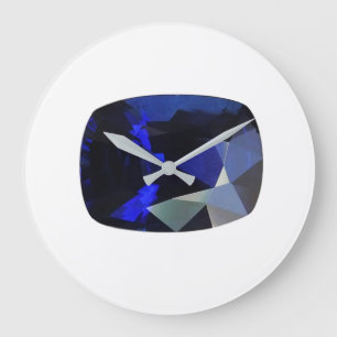 Relógio Grande Cushion em forma de Sapphire Gemstone Blue Large C