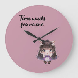 Relógio Grande Cute Chibi Clock