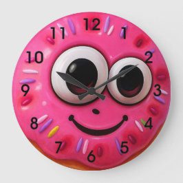 Relógio Grande Cute Donut Kids Watch with Googly Eyes