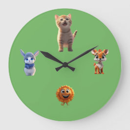 Relógio Grande Cute Kids Wall Clock