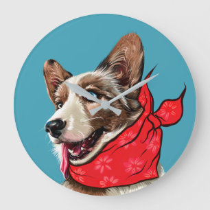 Relógio Grande Cute Pembroke Welsh Corgi