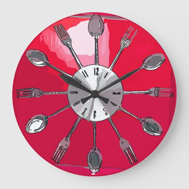Relógio Grande Cutlery O'clock 2. (Frente)