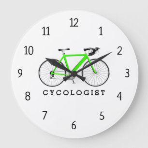 Relógio Grande Cycologist Neon Green Bicycle Large