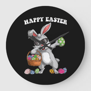Relógio Grande Dabbing Rabbit Páscoa Day Egs Dab Boys Girls Kid