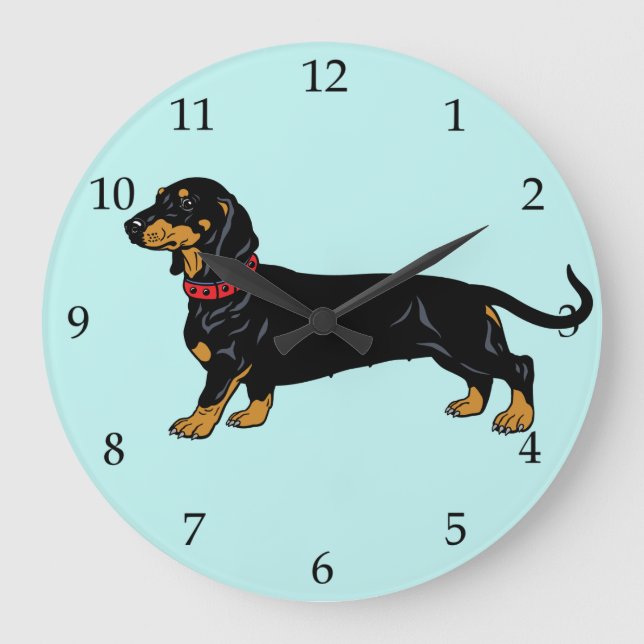 Relógio Grande dachshund (Frente)