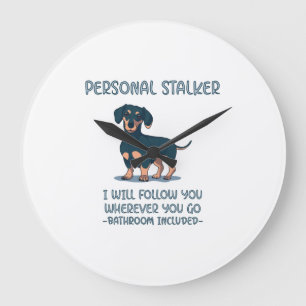 Relógio Grande Dachshund - Marcador Pessoal