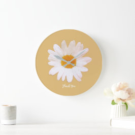 Relógio Grande Daisy Flower Dream – Summer Botanical Thank You