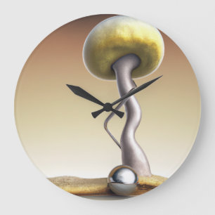 Relógio Grande Dali Style Mushroom Wall Clock