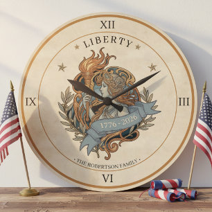 Relógio Grande Dama Liberdade Art Nouveau EUA 250 Motivo ID1303
