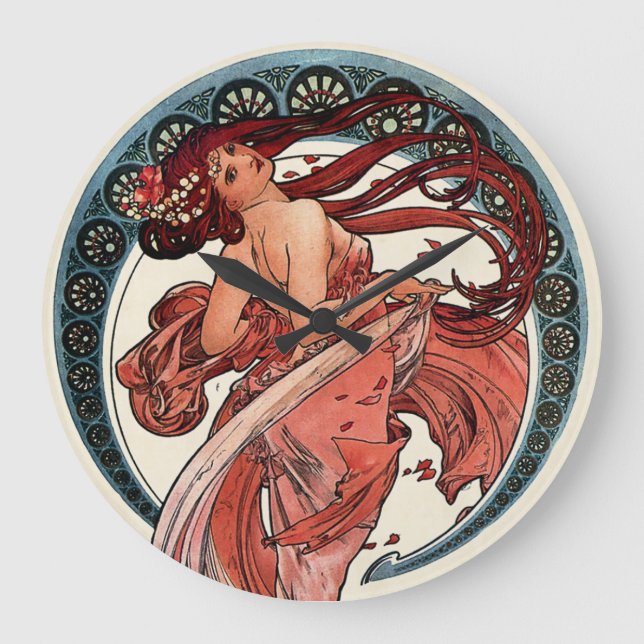 Relógio Grande Dança de Alfons Mucha 1898 (Frente)