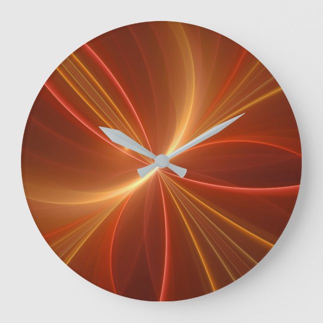 Relógio Grande Dançar Com A Arte Fractal Moderna Abstrato (Frente)