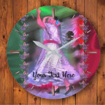 Relógio Grande Dançarino mexicano 0175 Large Clock<br><div class="desc">A pintura do "Dançarino Mexicano 0175" é decorada com um relógio de parede redonda personalizado. Impresso de forma vibrante com a exibição de mais alta qualidade do design. Peça por si mesmo ou dê aos amigos e à família como presente. Clique no botão "Personalizar" para obter mais opções de design....</div>
