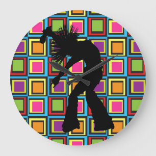 Relógio Grande Dançarino retro Funky do cantor