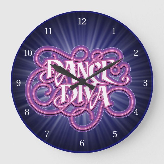 Relógio Grande Dance Diva Large Clock (Frente)