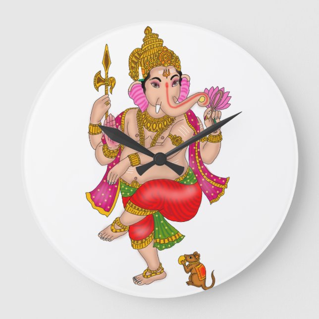 Relógio Grande Dancing Ganesha Clock (Frente)