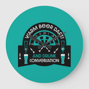 Relógio Grande Dardos de Pub Clássicos