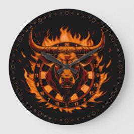 Relógio Grande Dartscheibe Feuer Stier Bulle Spezialdesign