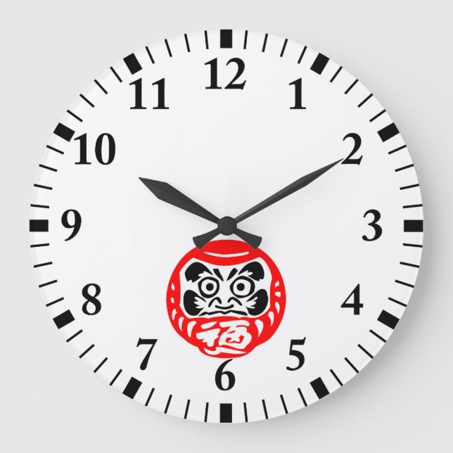 Relógio Grande Daruma Doll (Frente)
