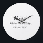 Relógio Grande Data de adição de aniversário de 21 anos de saudaç<br><div class="desc">Design</div>