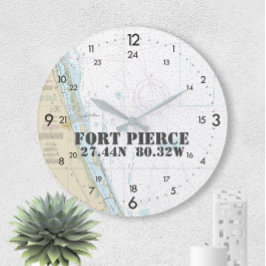 Relógio Grande De 24 horas náutico de Fort Pierce FL da longitude