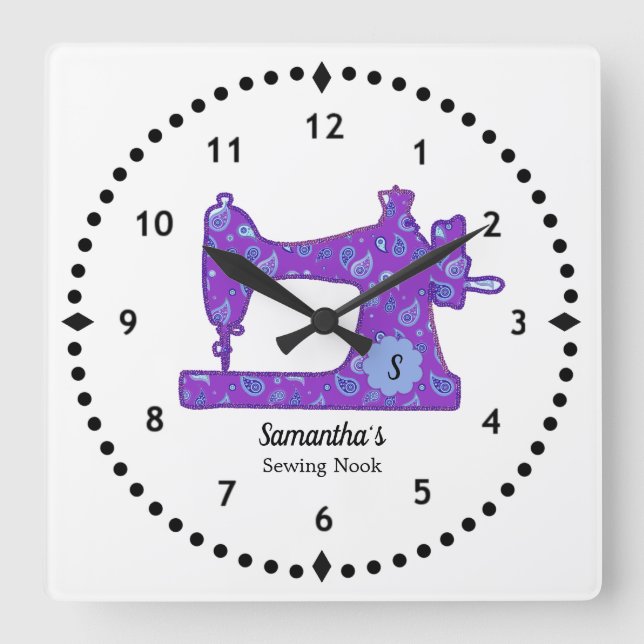 Relógio grande de máquinas de costura de salsa (Frente)