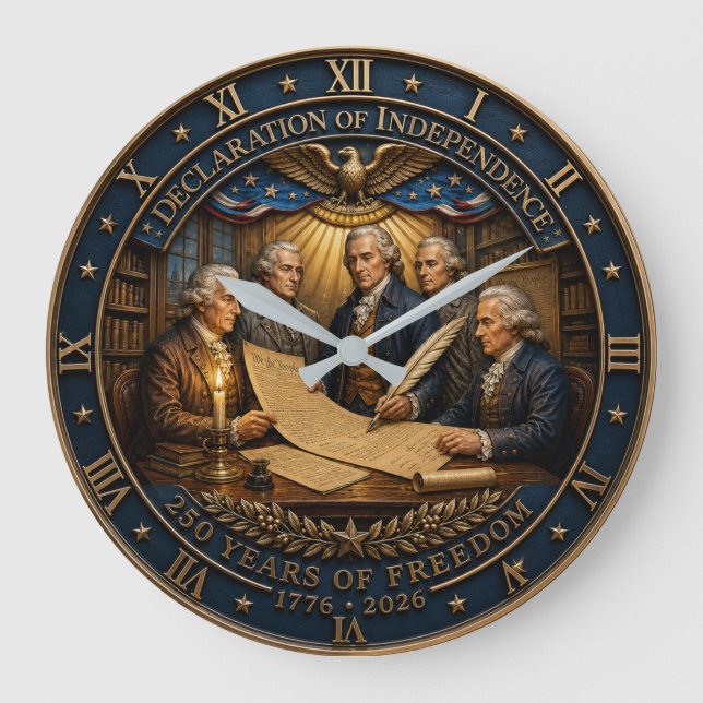 Relógio Grande Declaration of Independence 250th Anniversary (Frente)