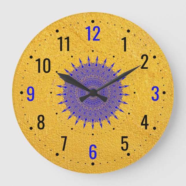 Relógio Grande Decor Dourado moderno - Único e Rico (Frente)