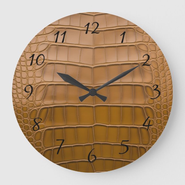 Relógio Grande Decor inicial do padrão de alinhamento do tan (Frente)