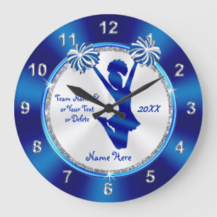 Relógio Grande Decoração azul e branca personalizada da parede