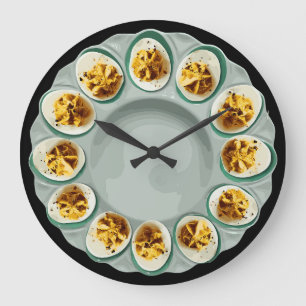 Relógio Grande Decoração de Cozinha com Desperdícios de Teal